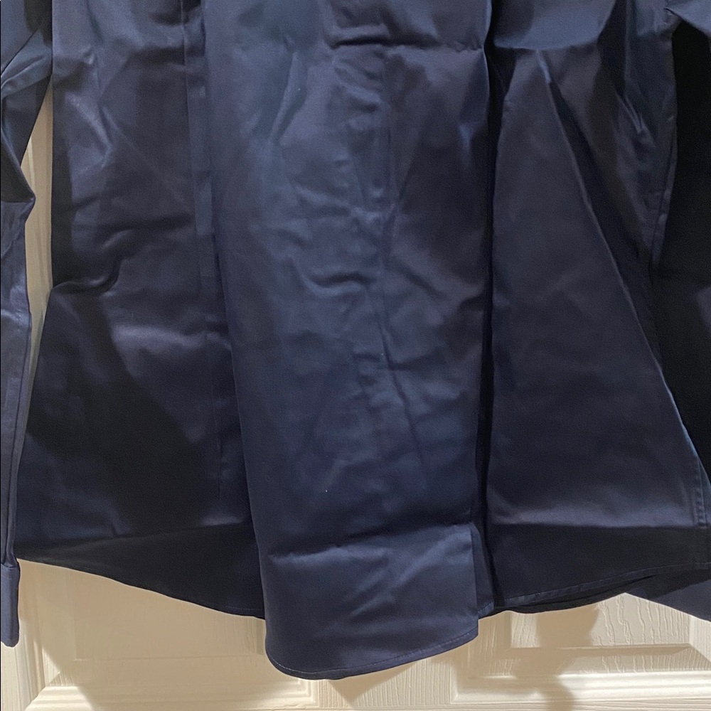 Banana Republic Women’s Navy Blue Tailored Button-Up Shirt - Size 14 - Picture 9 of 10